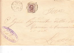 ITALIA   1885 -- Lettera (senza Testo) Da S.Vito Dei Normanni A Lecce - Marcophilia