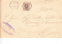 ITALIA   1885 -- Lettera (senza Testo) Da S.Vito Dei Normanni A Lecce - Marcophilie