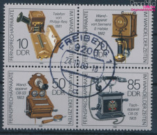 DDR 3226-3229 Viererblock (kompl.Ausgabe) Gestempelt 1989 Telefone (10405784 - Used Stamps