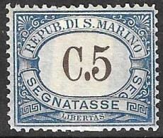 SAN MARINO -1939 - SEGNATASSE - C.5 - NUOVO MNH ( YVERT TX 53B- MICHEL PD 47 - SS  SG54) - Portomarken