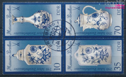 DDR 3241II-3244II Viererblock (kompl.Ausgabe) Gestempelt 1989 Meißner Porzellan (10405772 - Used Stamps