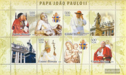 Guinea-Bissau 3436-3439 Sheetlet (complete. Issue) Unmounted Mint / Never Hinged 2006 Pope Johannes Paul II - Guinea-Bissau