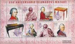 Guinea-Bissau 3416-3419 Sheetlet (complete. Issue) Unmounted Mint / Never Hinged 2006 Amadeus Mozart - Guinée-Bissau