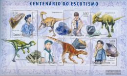 Guinea-Bissau 3391-3394 Sheetlet (complete. Issue) Unmounted Mint / Never Hinged 2006 Scouts, Dinosaurs, Minerals - Guinea-Bissau