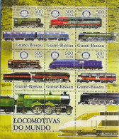 Guinea-Bissau 3276-3281 Sheetlet (complete. Issue) Unmounted Mint / Never Hinged 2005 Locomotives Out All World - Guinée-Bissau