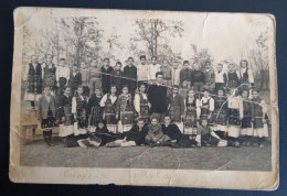 #15    Photo Noir Et Blanc Garçon Fille Photo D’école Photo De Groupe / Boy Girl School Photo Group Photo - Anonyme Personen