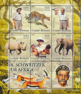 Guinea-Bissau 3269-3274 Sheetlet (complete. Issue) Unmounted Mint / Never Hinged 2005 A. Schweitzer, Mammals - Guinée-Bissau