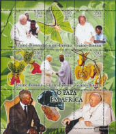 Guinea-Bissau 3202-3207 Sheetlet (complete. Issue) Unmounted Mint / Never Hinged 2005 Afrikareise Of Pope - Guinée-Bissau