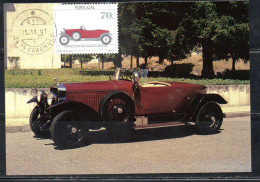 PORTUGAL PORTOGALLO 1991 PHILA NIPPON91 AUTOMOBILE MUSEUM AUTOMOBILES CARS HISPANO-SUIZA 1924 70e MAXI MAXIMUM CARD - Maximumkaarten