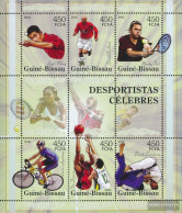 Guinea-Bissau 3140-3145 Sheetlet (complete. Issue) Unmounted Mint / Never Hinged 2005 Famous Athletes - Guinea-Bissau