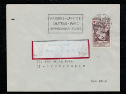 FAG MAISONS LAFFITTE 22/1/63 CHATEAU PARC HIPPODROME SUR YT 1366 - Mechanical Postmarks (Advertisement)