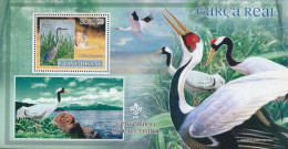 Guinea-Bissau Miniature Sheet 602 (complete. Issue) Unmounted Mint / Never Hinged 2007 Birds - Reiher - Pfadfinderlogo - Guinée-Bissau