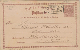 Ganzsache 2 Kreuzer - Frankfurt Main 1874 > Hattemer Hattersheim - Tarjetas