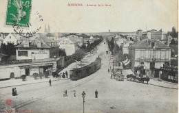 C/278                     02    Soissons     -    Avenue De La Gare   -   Passage Du Train   -   Attelages - Soissons