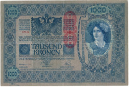 AUTRICHE - AUSTRIA - BILLET 1000 KRONEN 1902 Avec Surcharge Rouge "Deustschosterreich" - ( KK# 141 - P# 59 ) - Autriche