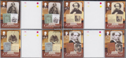 Gibraltar 1494ZW-1497ZW Between Steg Couples (complete Issue) Unmounted Mint / Never Hinged 2012 Charles Dickens - Gibraltar