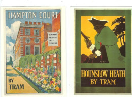 2   POSTCARDS PUBLISHED BY LONDON TRANSPORT MUSEUM   GO BY TRAM - Reclame