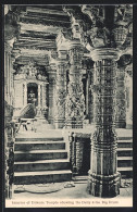 AK Dilwara Temple, Interior Showing The Deity & The Big Drum  - India