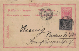 Ganzsache 10 Pfennig - Formularverwendung Chamonix 1899 > Berlin - Briefkaarten