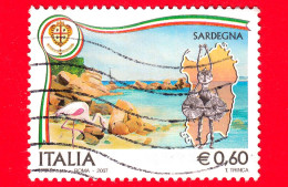 ITALIA - Usato - 2007 - Regioni D'Italia - Sardegna - Spiaggia - Fenicottero Rosa - Bronzetto Nuragico - 0,60 - 2001-10: Used