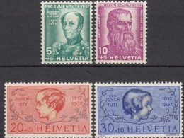 SCHWEIZ  314-317,  Postfrisch **, 25 Jahre Pro Juventute 1937 - Nuevos