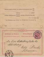 Ganzsache 10 Pfennig - Mit Antwort 1895 > Zellulosefabrik Bruks Schweden - Privater Zudruck - Postcards