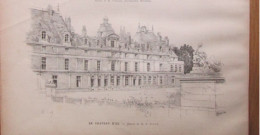 1884 Le Chateau De La Ville D EU  Normandie Architecture - Prenten & Gravure