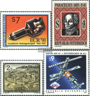 Austria 2037,2038,2039,2040 (complete.issue) Unmounted Mint / Never Hinged 1991 Radiologie, ParacelsUs, Space U - Nuevos