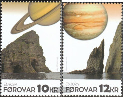 Denmark - Faroe Islands 675-676 (complete Issue) Unmounted Mint / Never Hinged 2009 Europe: Astronomy - Faroe Islands