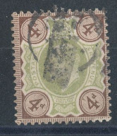 GB  N°97 Victoria 4p Brun Et Vert De 1887-1900 - Used Stamps