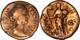 ROME - Sesterce - FAUSTINE MERE - Augusta - Vesta - 147 AD - TRES RARE - RIC.1225 - 19-210 - Die Antoninische Dynastie (96 / 192)