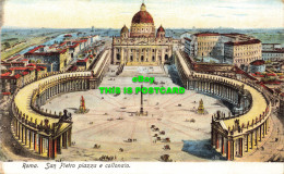 R598967 Roma. San Pietro Piazza E Collonato. Illustrated Postal Card - Monde