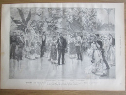 1884 ROUMANIE   Bal Donné  Prince Rodolphe  Princesse STEPHANIE   D AUTRICHE HONGRIE   BUCAREST - Estampes & Gravures