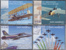 San Marino 2097-2100 (complete Issue) Unmounted Mint / Never Hinged 2003 Aircraft - Nuovi