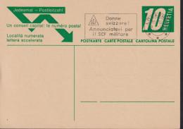 1965 , Jedesmal-Postleitzahl Zum:195 10 Cts  ⵙ LOCARNO 1 Flagg: Donne Svizzere ! Annunciatevi Per Il SCF Militare - Postwaardestukken