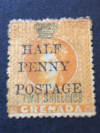 GRENADA  SG 43  ½d On 2s Orange - Granada (...-1974)