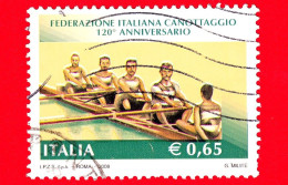 ITALIA - Usato - 2008 - Federazione Italiana Canottaggio - Vogatori E Timoniere Durante Una Competizione - 0,65 - 2001-10: Usati