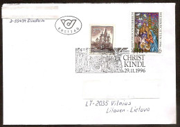 AUSTRIA 1996●Christkindl ●●Weihnachten●Brief Nach Litauen - Lettres & Documents