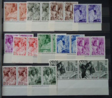 BELGIQUE N°556/567 2 Séries MNH** - Ungebraucht