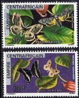 Centrafricaine P. A.  N° 181 / 82 XX Timbres Papillons Surchargés, Les 2 Valeurs Sans Charnière, TB - Centraal-Afrikaanse Republiek