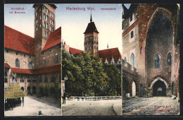 AK Marienburg, Schlosshof Mit Brunnen, Hochschloss  - Westpreussen