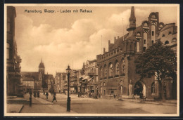 AK Marienburg / Malbork, Lauben Mit Rathaus  - Westpreussen