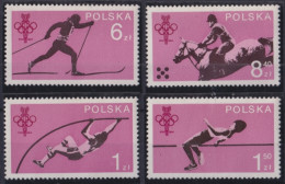 F-EX50229 POLAND MNH 1980 OLYMPIC GAMES MOSCOW SKATING ATHLETISM EQUESTRIAN.  - Ete 1980: Moscou