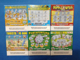 Lotteria 6 Gratta E Vinci Fai Scopa Portafortuna New Turista Per 10 Anni Mini Doppia Sfida I Simboli Buongiorno - Lottery Tickets