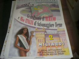 LOCANDINA LOTTERIA NAZIONALE GRAN PREMIO DI MERANO 1997 - Lottery Tickets