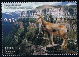 España 2010 Edifil 4589 Sello ** Espacios Naturales Parque Nacional De Ordesa Y Monte Perdido Rebeco Huesca Aragon - Unused Stamps