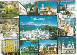 Salzburg, Multiview, Austria - Stamped Postcard   - L Size 17x12cm  - LS3 - Sonstige & Ohne Zuordnung