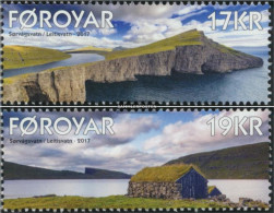 Denmark - Faroe Islands 886-887 (complete Issue) Unmounted Mint / Never Hinged 2017 Lakes - Faeroër