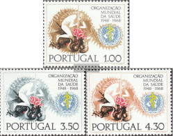 Portugal 1057-1059 (complete Issue) Unmounted Mint / Never Hinged 1968 World Health Organization - Neufs