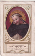 San Domenico Di Guzman- Vecchio Santino Cartonato - Rif. S423 - Religion & Esotérisme